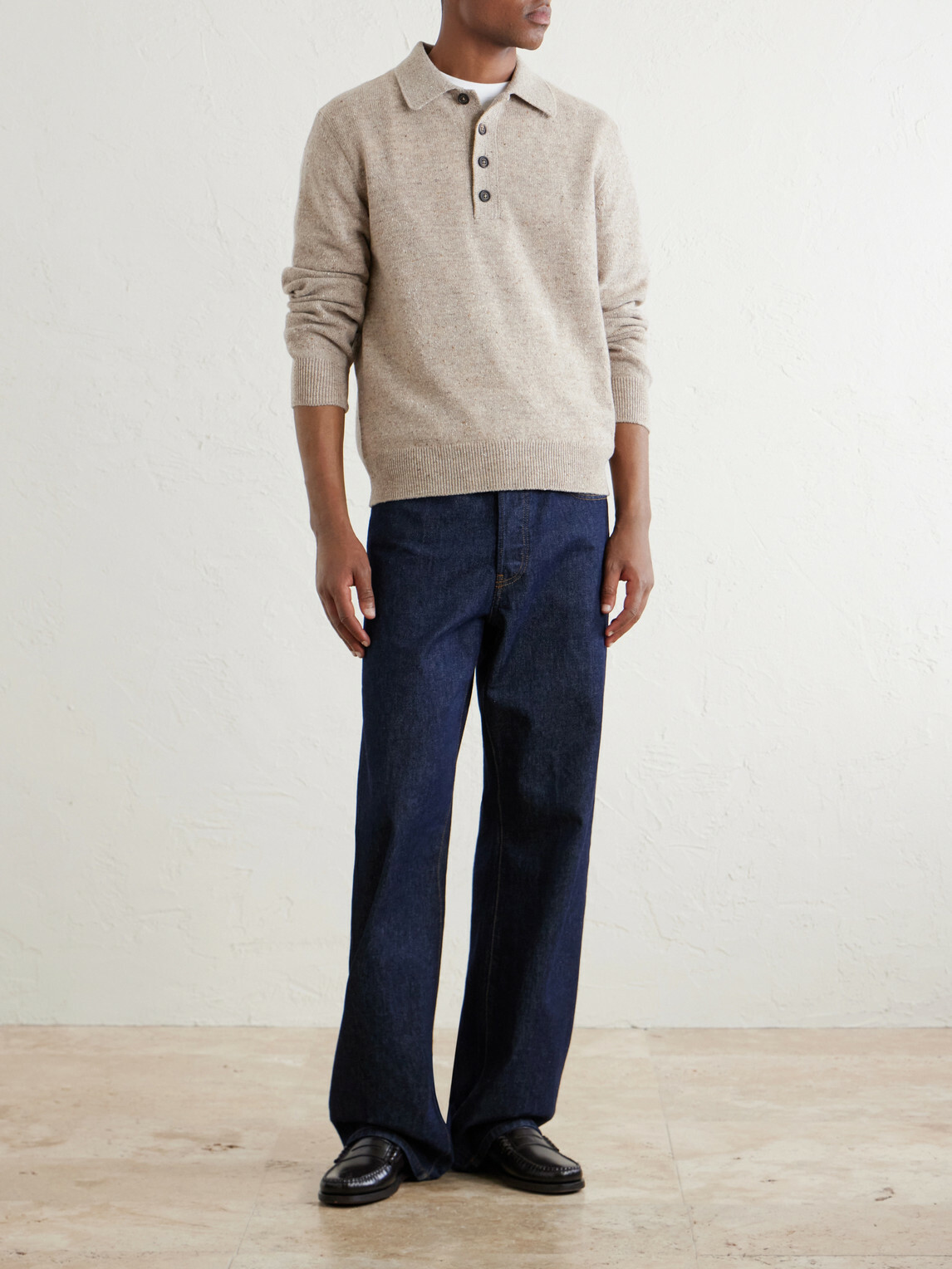 Eleventy - Wool Polo Sweater - Neutrals