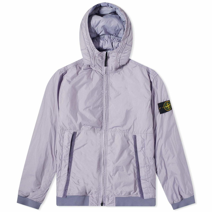 Photo: Stone Island Men's Crinkle Reps Hooded Jacket in Lavender