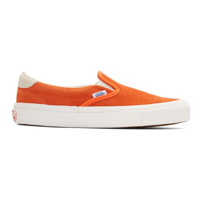 Photo: Vans Orange Suede OG 59 LX Slip-On Sneakers