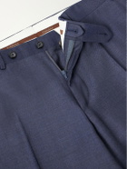 Canali - Straight-Leg Wool-Twill Suit Trousers - Blue