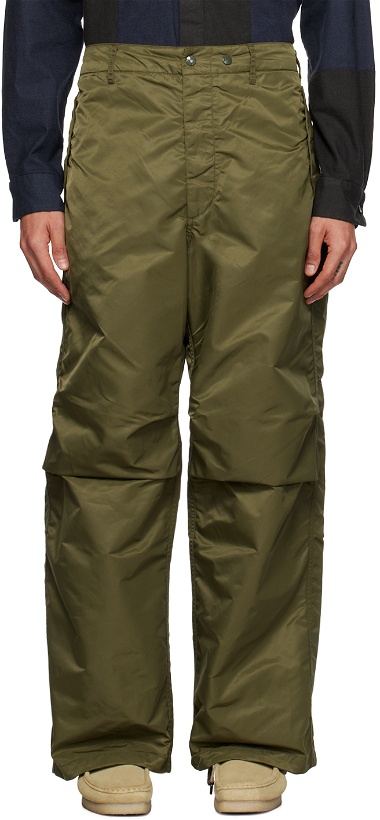 Photo: Engineered Garments Green Pleated Trousers