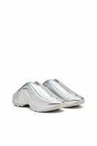 Diesel Metallic mules - Sneakers - Unisex - Silver