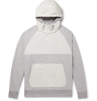 Nike - Shell-Panelled Fleece Hoodie - Gray