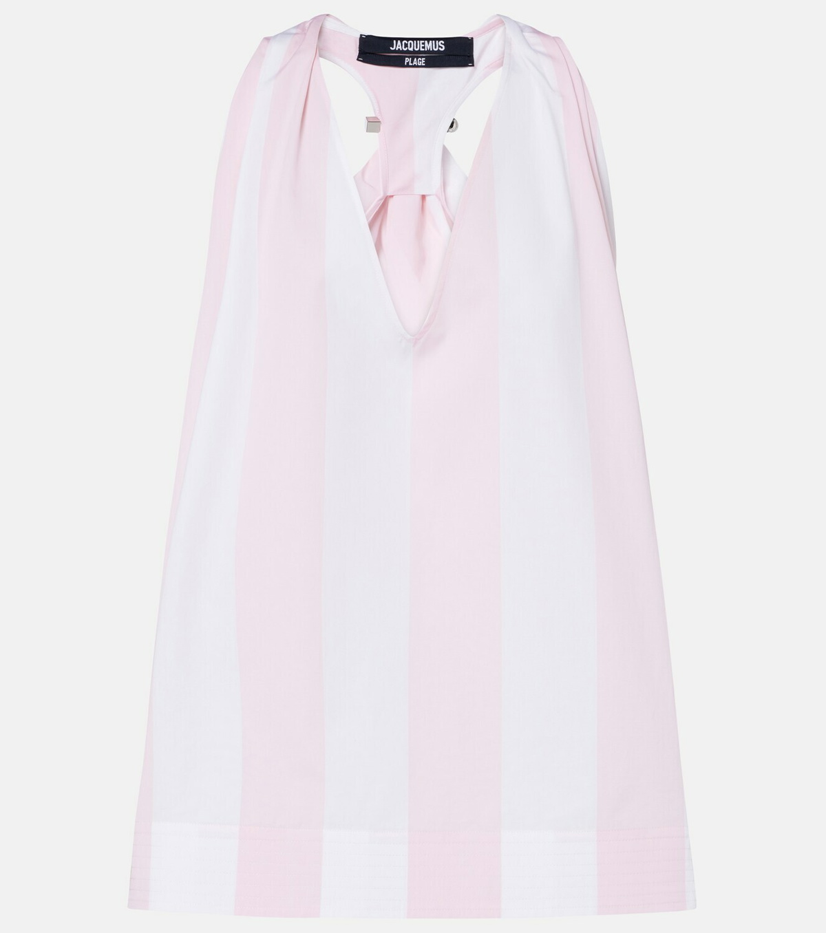 Jacquemus Norma striped cotton poplin top