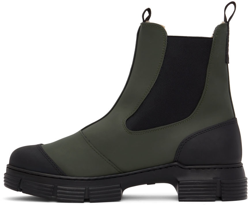 GANNI Green Recycled Rubber City Boots GANNI