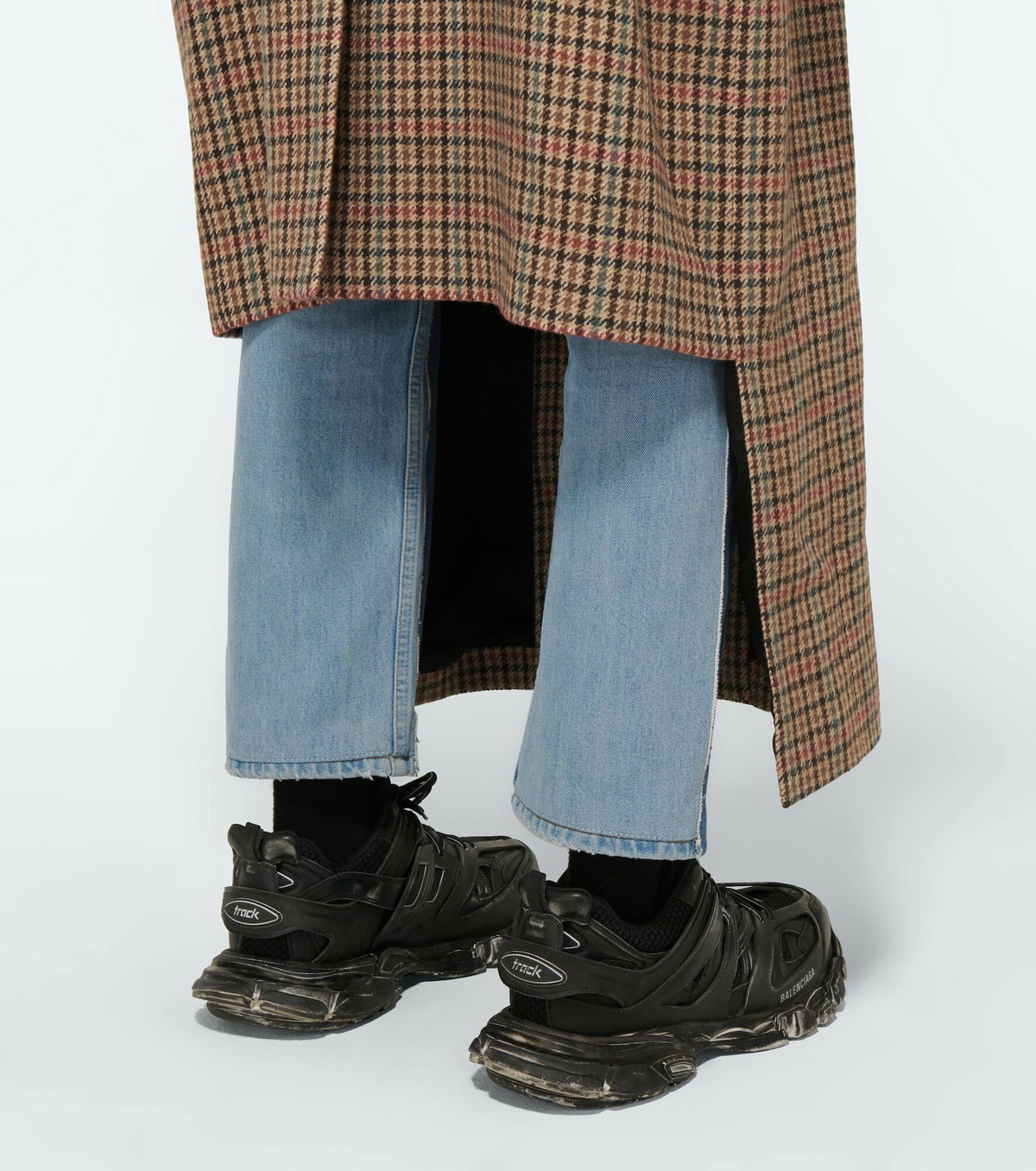 Balenciaga - Checked wool overcoat Balenciaga