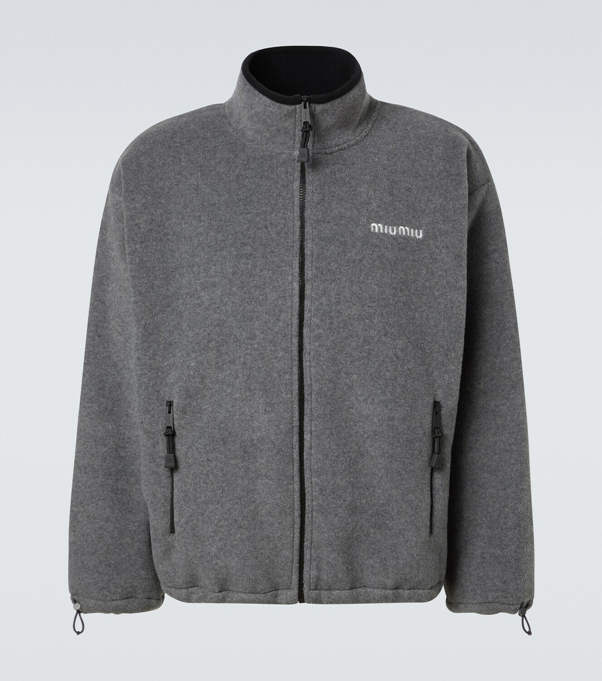Miu Miu Logo fleece sweatshirt