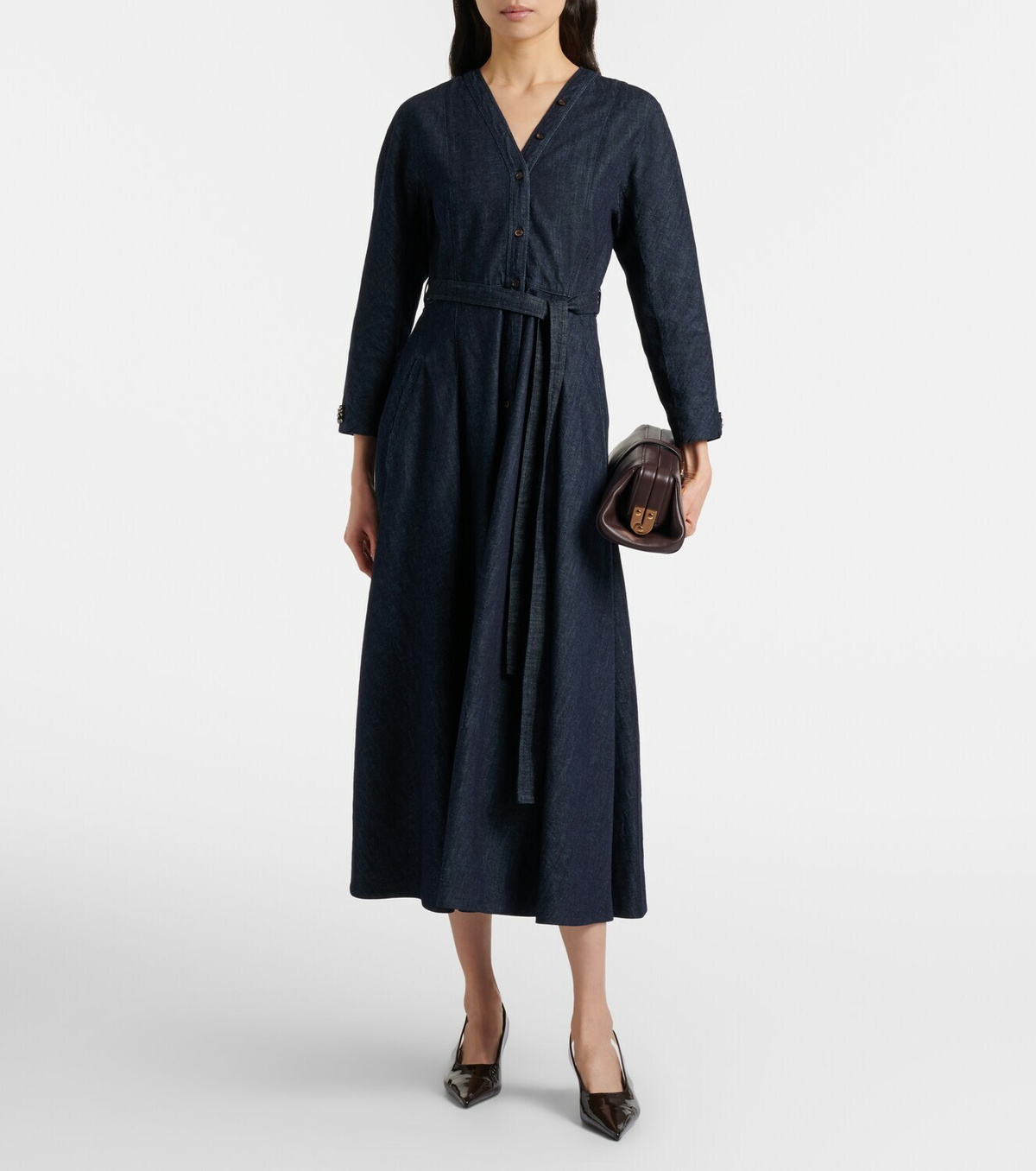 'S Max Mara Ambra denim wrap dress