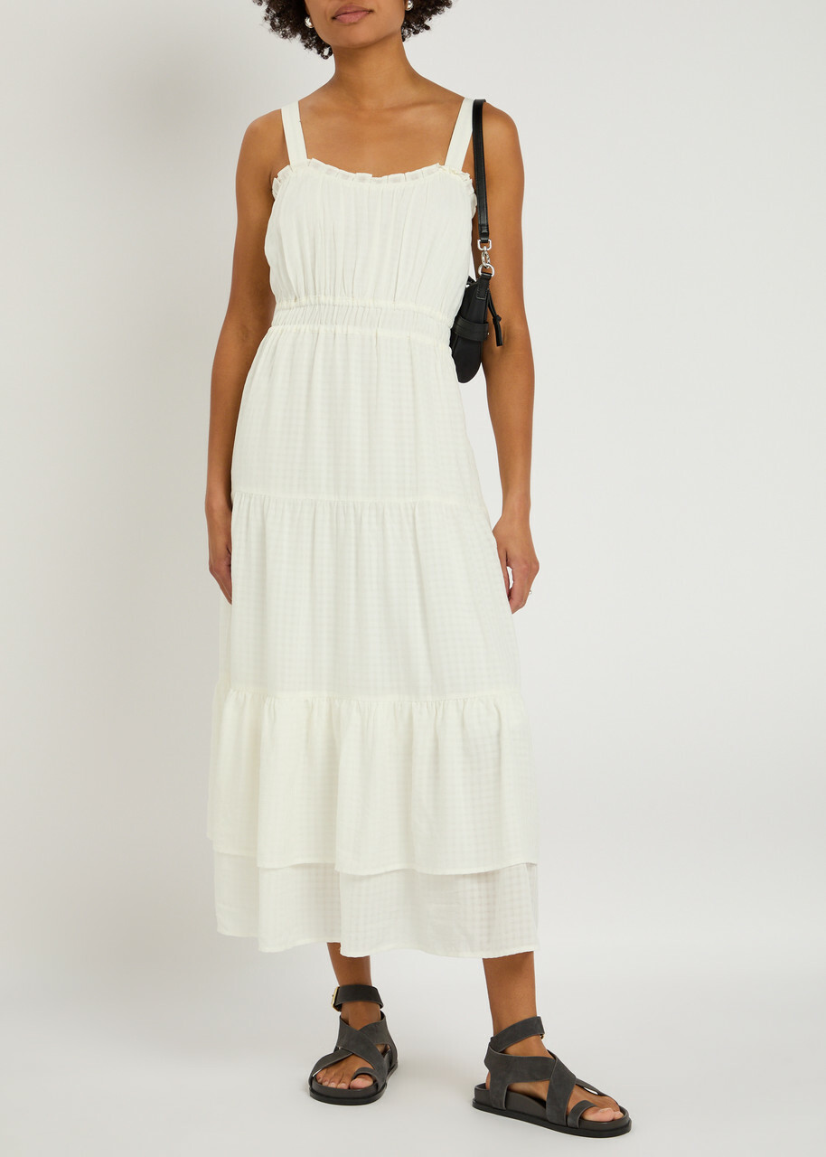 Paige Persimmon Rayon-blend Midi Dress White