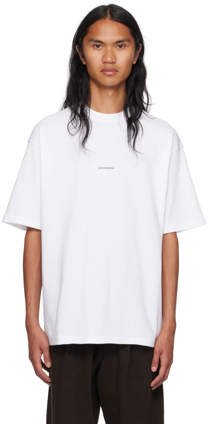 meanswhile White Whole Earth T-Shirt
