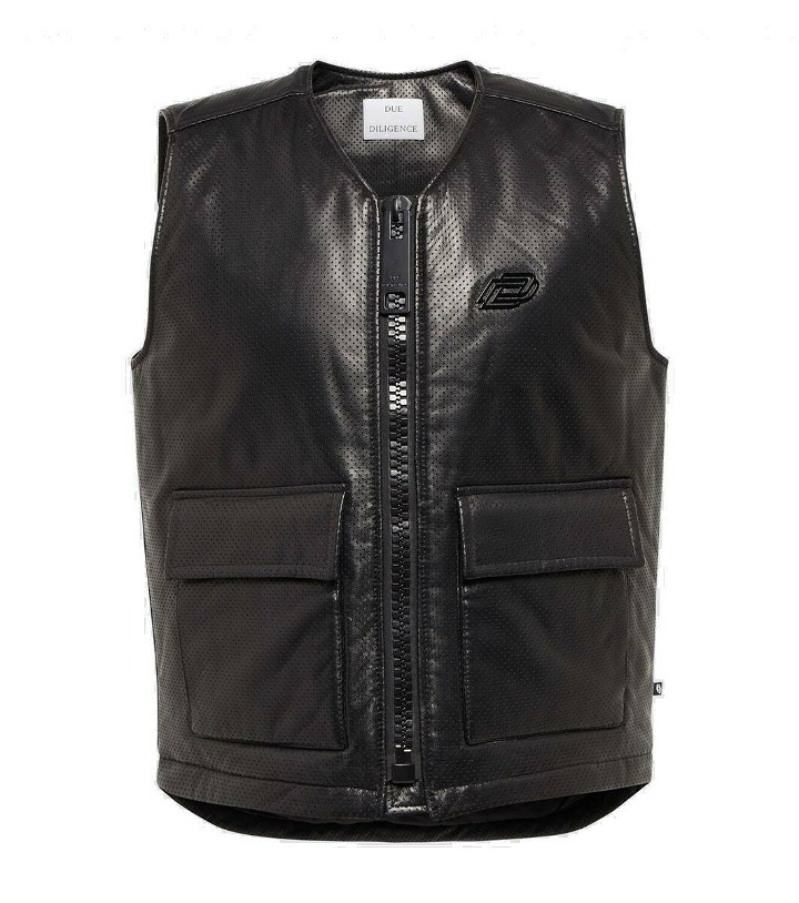 Photo: Due Diligence Perforated leather down vest
