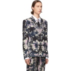 Dries Van Noten Navy Tie-Dye Berendt Blazer