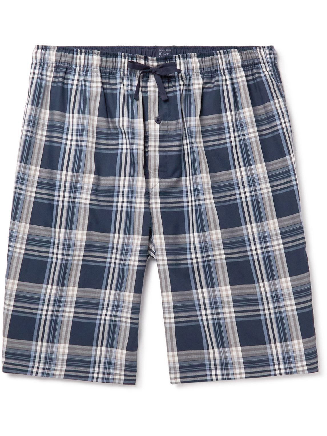 Photo: Schiesser - Cotton and Modal-Blend Jersey Pyjama Shorts - Blue