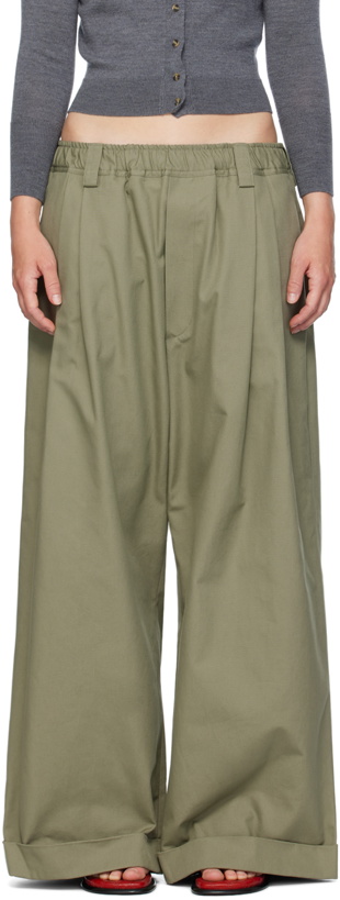 Photo: Meryll Rogge Green Drawstring Chino Trousers