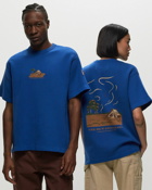 The New Originals Camping Landscape Knit Tee Blue - Mens - Shortsleeves