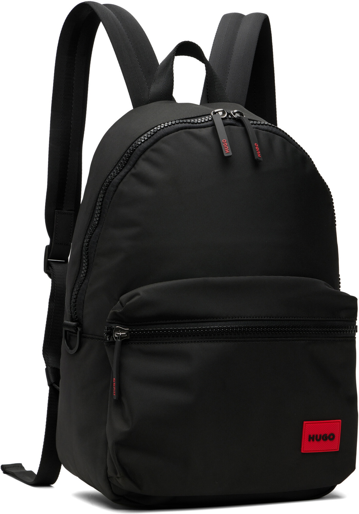 Hugo Black Canvas Backpack