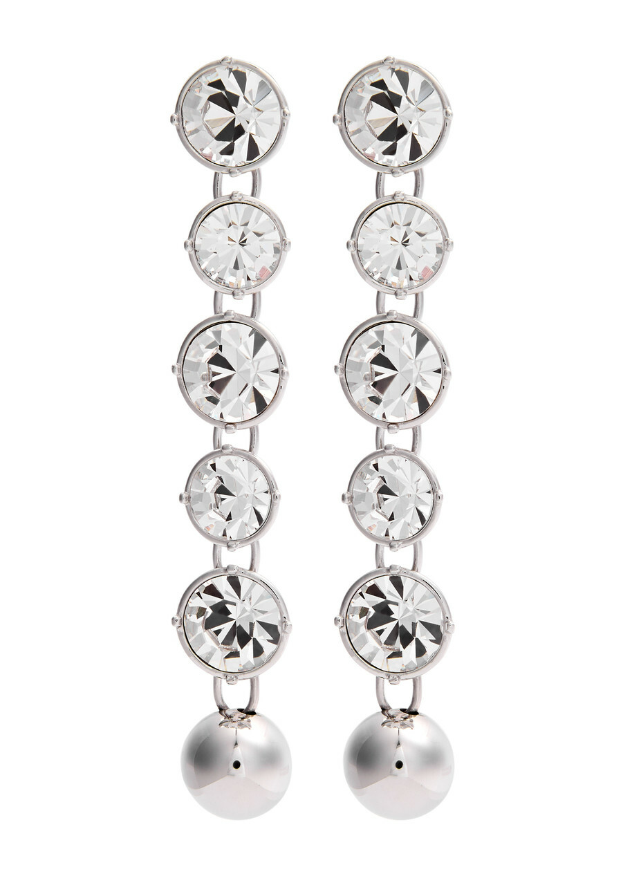 Jean Paul Gaultier Crystal-embellished Drop Earrings - Silver - One Size