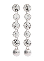 Jean Paul Gaultier Crystal-embellished Drop Earrings - Silver - One Size