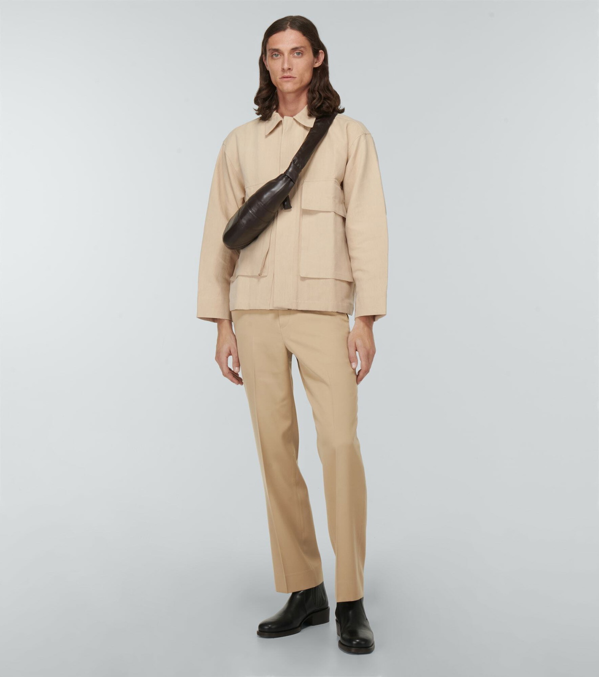 【26SS】AURALEE WOOL HERRINGBONE CARGO PANTS