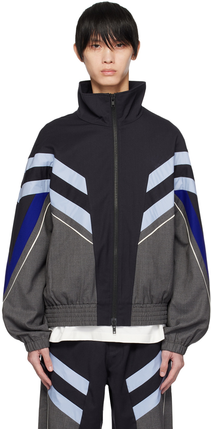 A PERSONAL NOTE 73 Gray & Navy Paneled Jacket