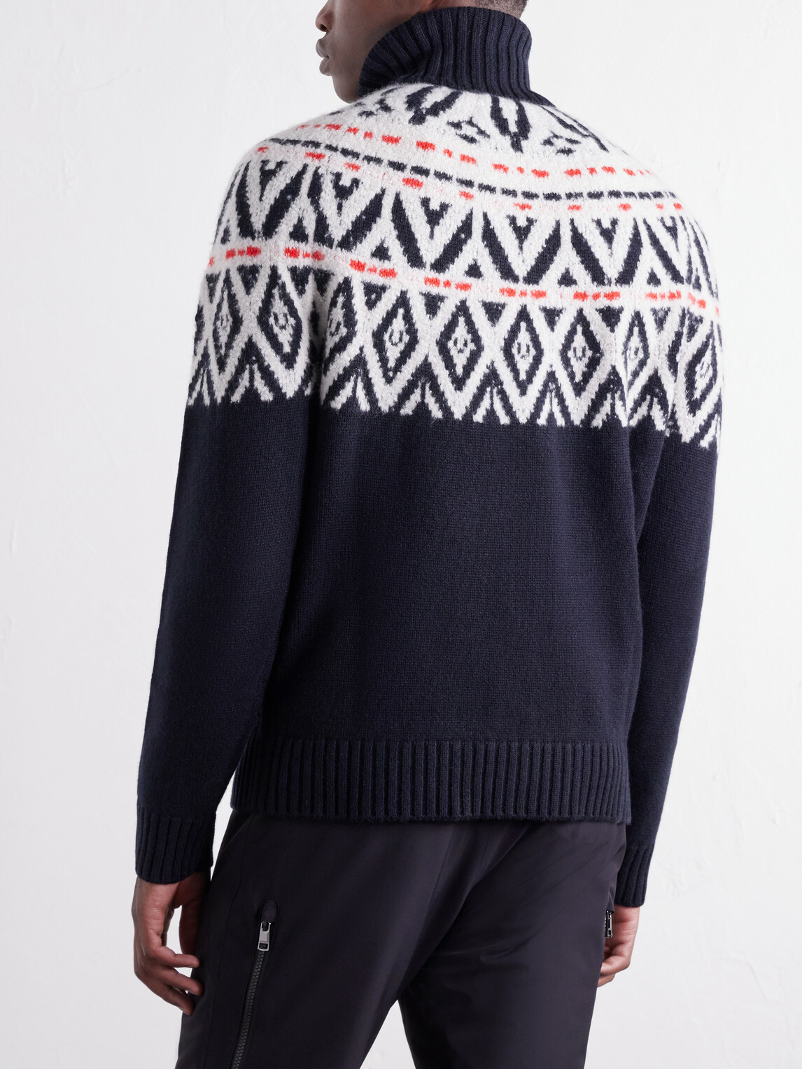 BOGNER - Roxter Fair Isle Jacquard-Knit Cashmere Rollneck Ski Mid-Layer - Blue