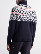 BOGNER - Roxter Fair Isle Jacquard-Knit Cashmere Rollneck Ski Mid-Layer - Blue