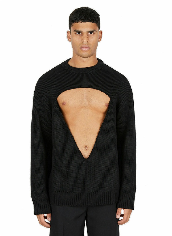 Photo: Cut Out Sweater in Black