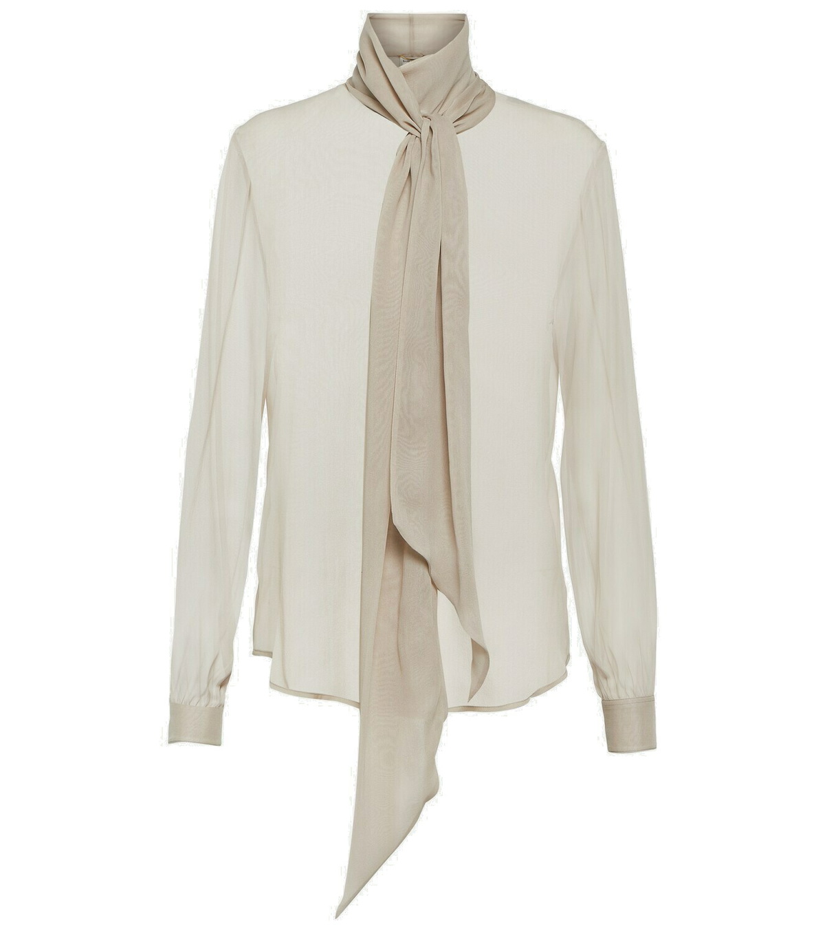 Saint Laurent Lavallière silk blouse Saint Laurent