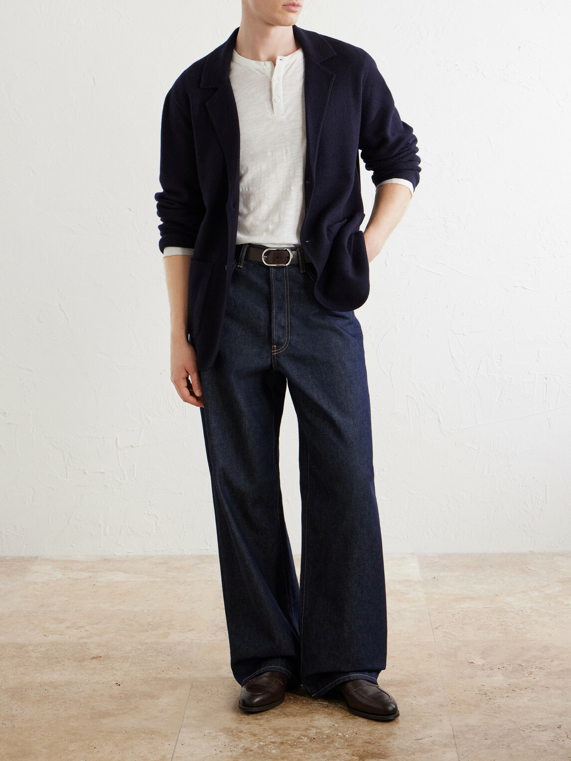 Paul Smith - Knitted Merino Wool Blazer - Blue