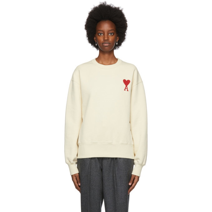 Photo: AMI Alexandre Mattiussi Off-White Fleece Ami De Coeur Sweatshirt