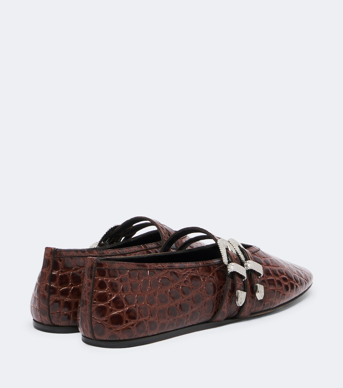 Le Monde Béryl Claudia croc-effect leather ballet flats