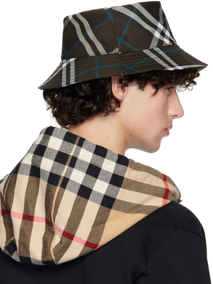 Burberry Check Bucket Hat, Brown Burberry Check Reversible Bucket Hat Eb0725lrxdu – Max Pawn main image 2