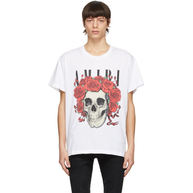 Photo: AMIRI White Grateful Dead Edition Graphic T-Shirt