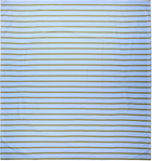 Dusen Dusen Blue & Khaki Cornflower Stripe Duvet Set, Full/Queen