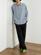 The Elder Statesman - Striped Silk Shirt - Blue
