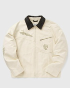 Adish Shabaket Seid Canvas Work Jacket White - Mens - Denim Jackets/Overshirts