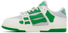 AMIRI Kids Green & Gray Mesh Skel Top Low Sneakers