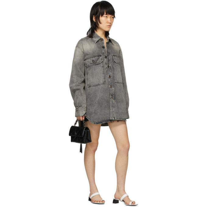 Unravel Grey Denim Moonwash Shirt