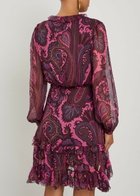 Etro Paisley-print Silk-chiffon Mini Dress Multicoloured