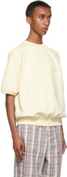 Acne Studios Yellow Logo Short Sleeve Sweatshirt