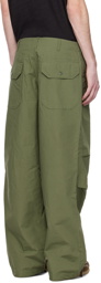 Engineered Garments Khaki Pleated Knee Trousers