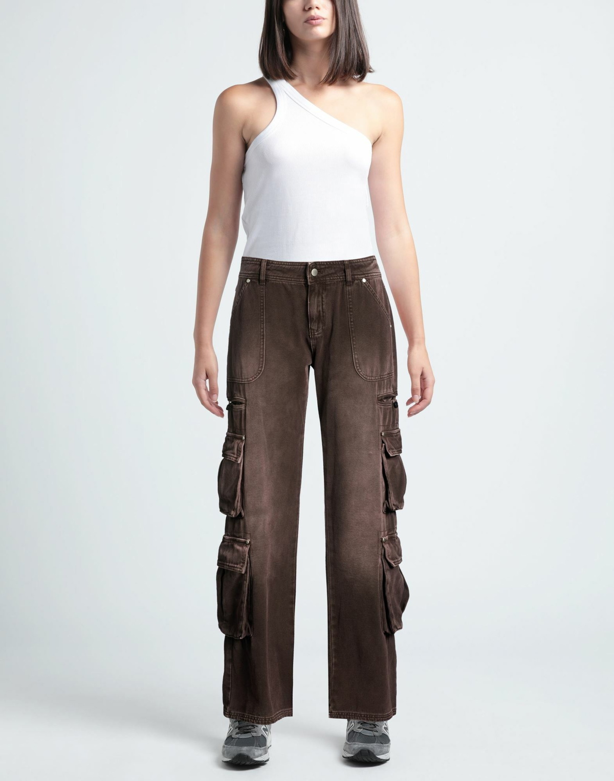 Guizio Womens Pants Dark in Brown