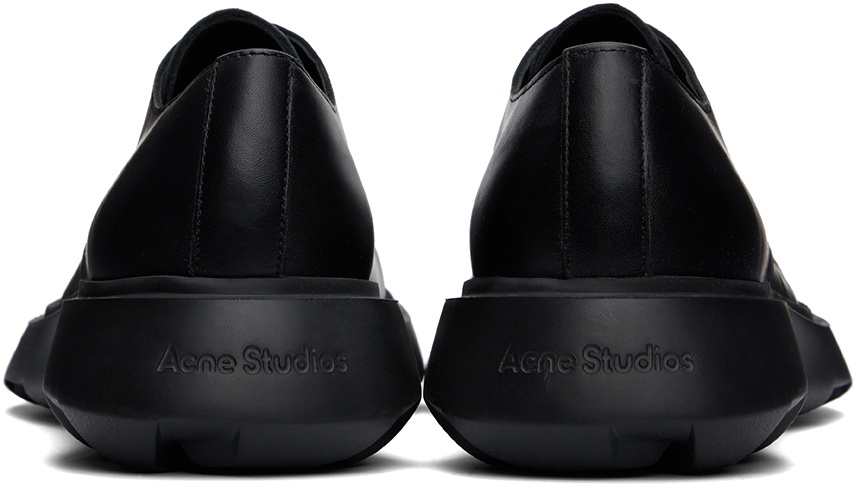Acne Studios Black Leather Lace-Up Derbys