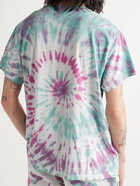 AMIRI - Logo-Flocked Tie-Dyed Cotton-Jersey T-Shirt - Multi