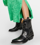 Ganni Leather cowboy boots
