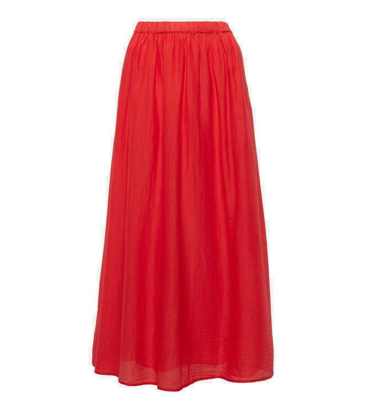 Photo: Velvet Mariela cotton and silk maxi skirt