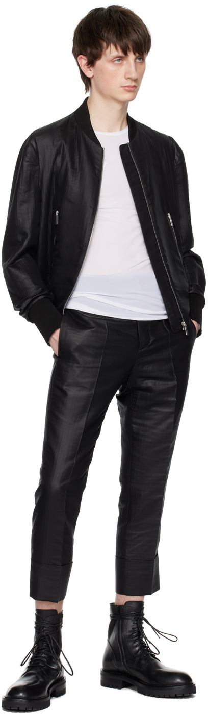 SAPIO Black Rolled Trousers