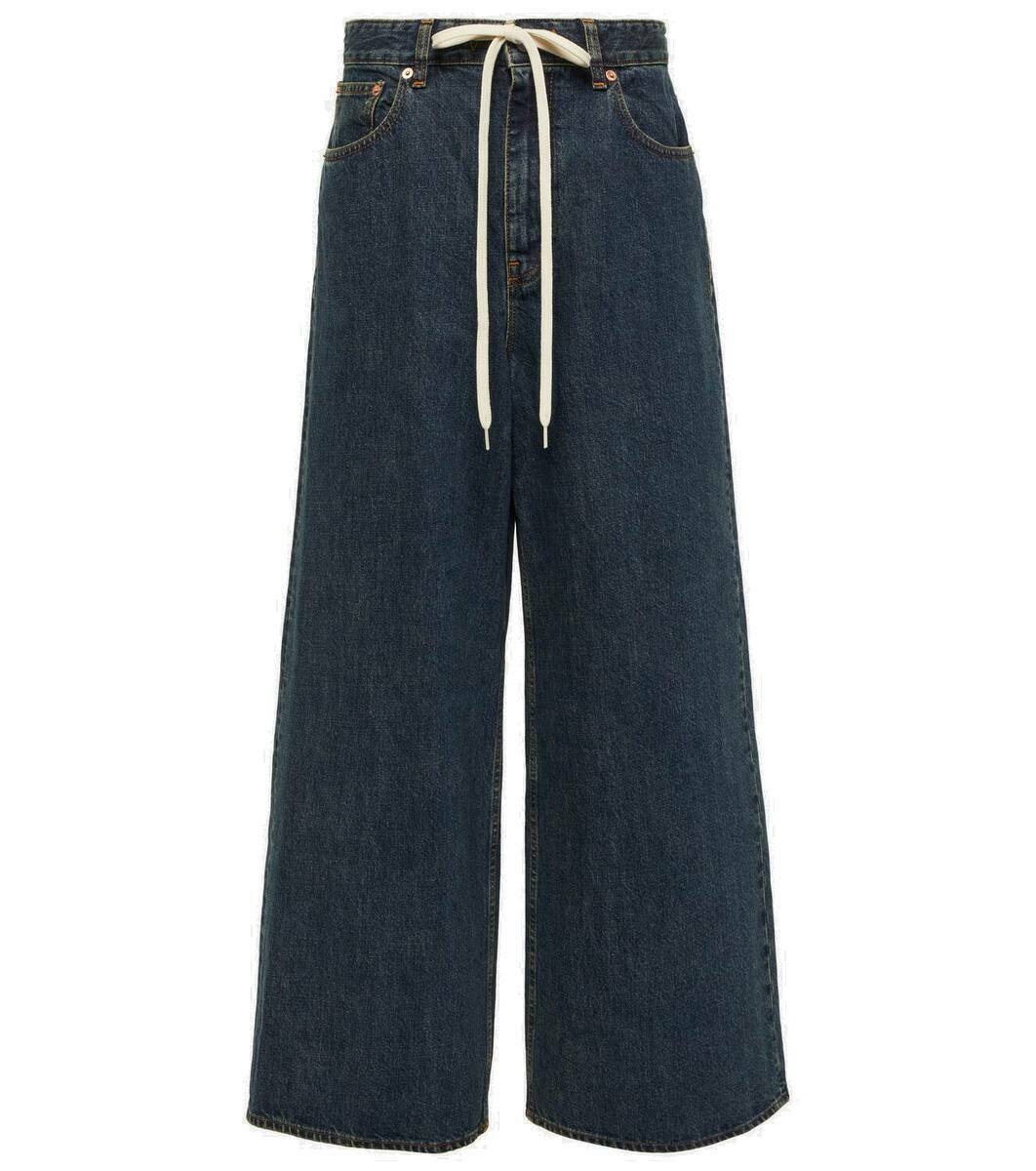 0255~MM6 high-rise waist wide jeans main image 0
