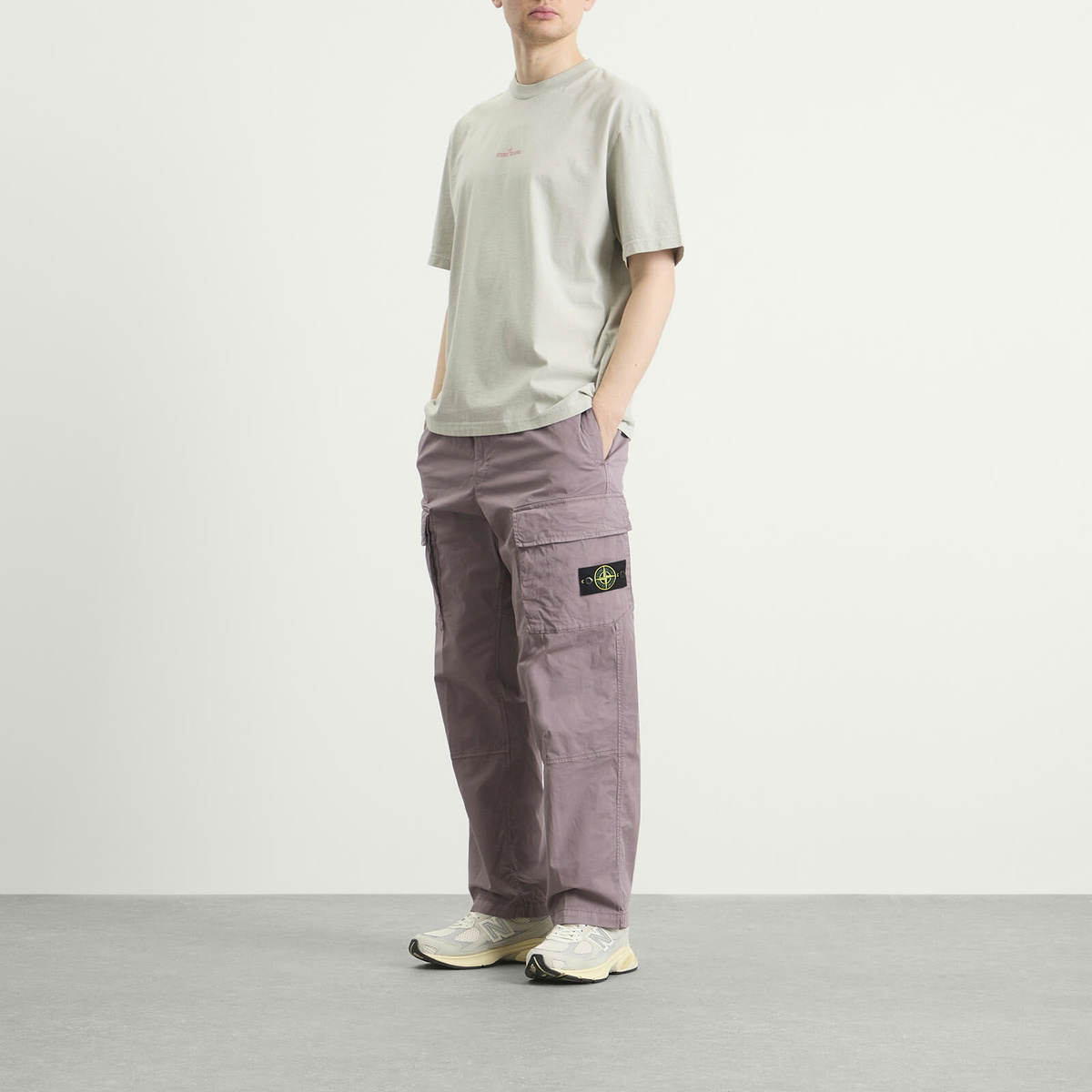 Stone Island Trousers in Purple Grey