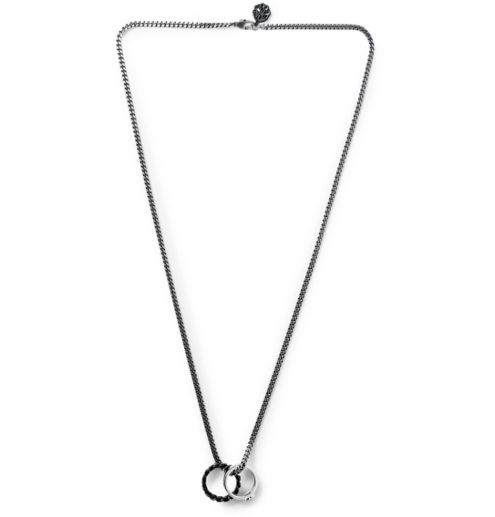 Photo: Alexander McQueen - Burnished Silver-Tone Necklace - Silver